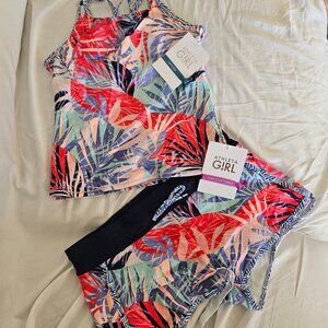 Athleta Palm Oasis Girls Swim Set - NWT - Sz 16